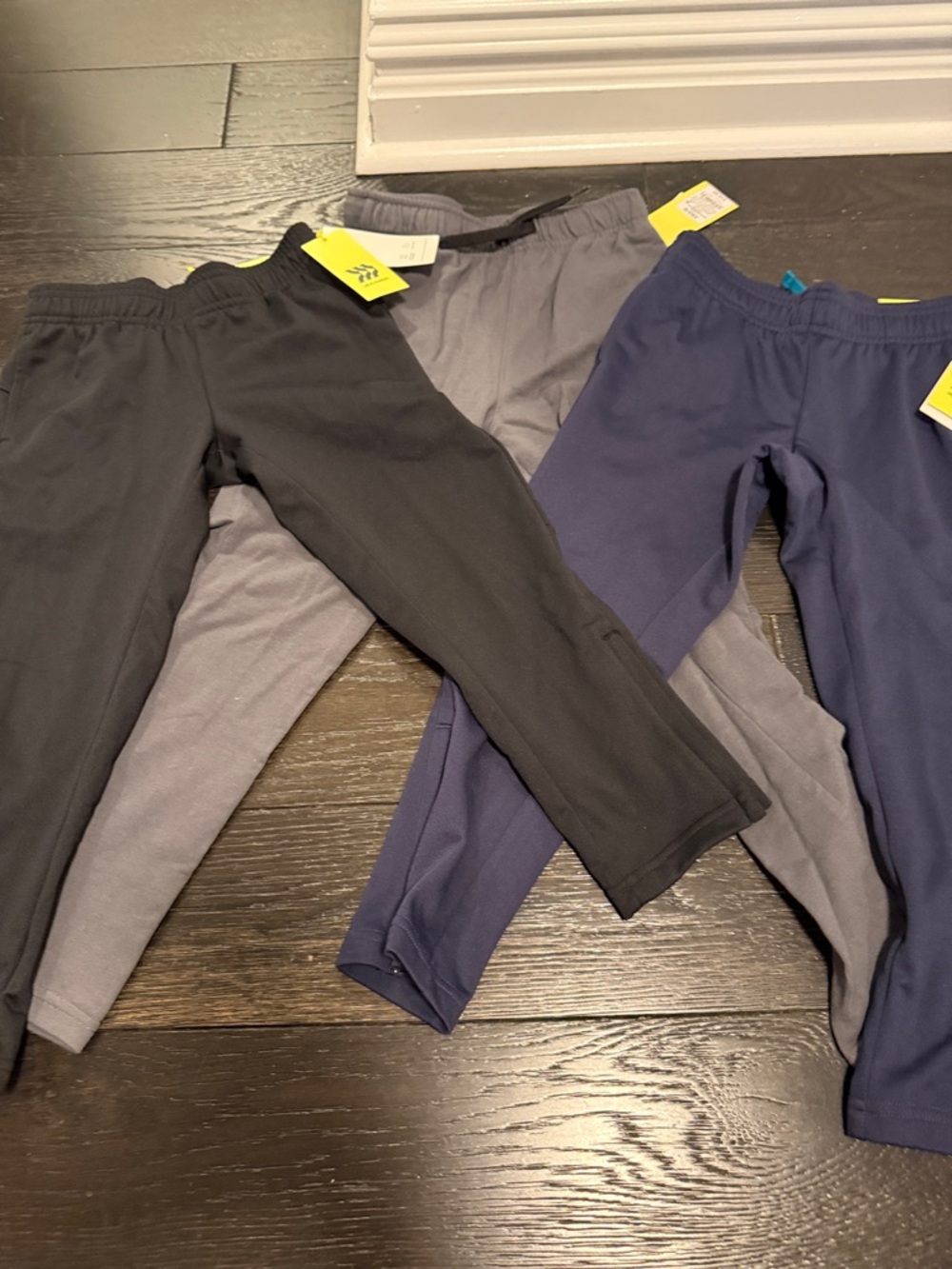 All in motion Kids Elastic Waist Active Bottoms - Black, Gray, Navy 4/5